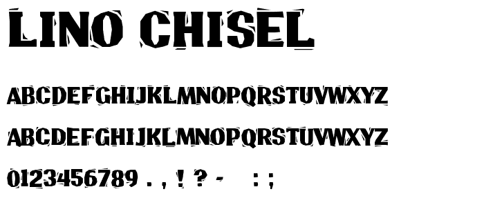 Lino Chisel font